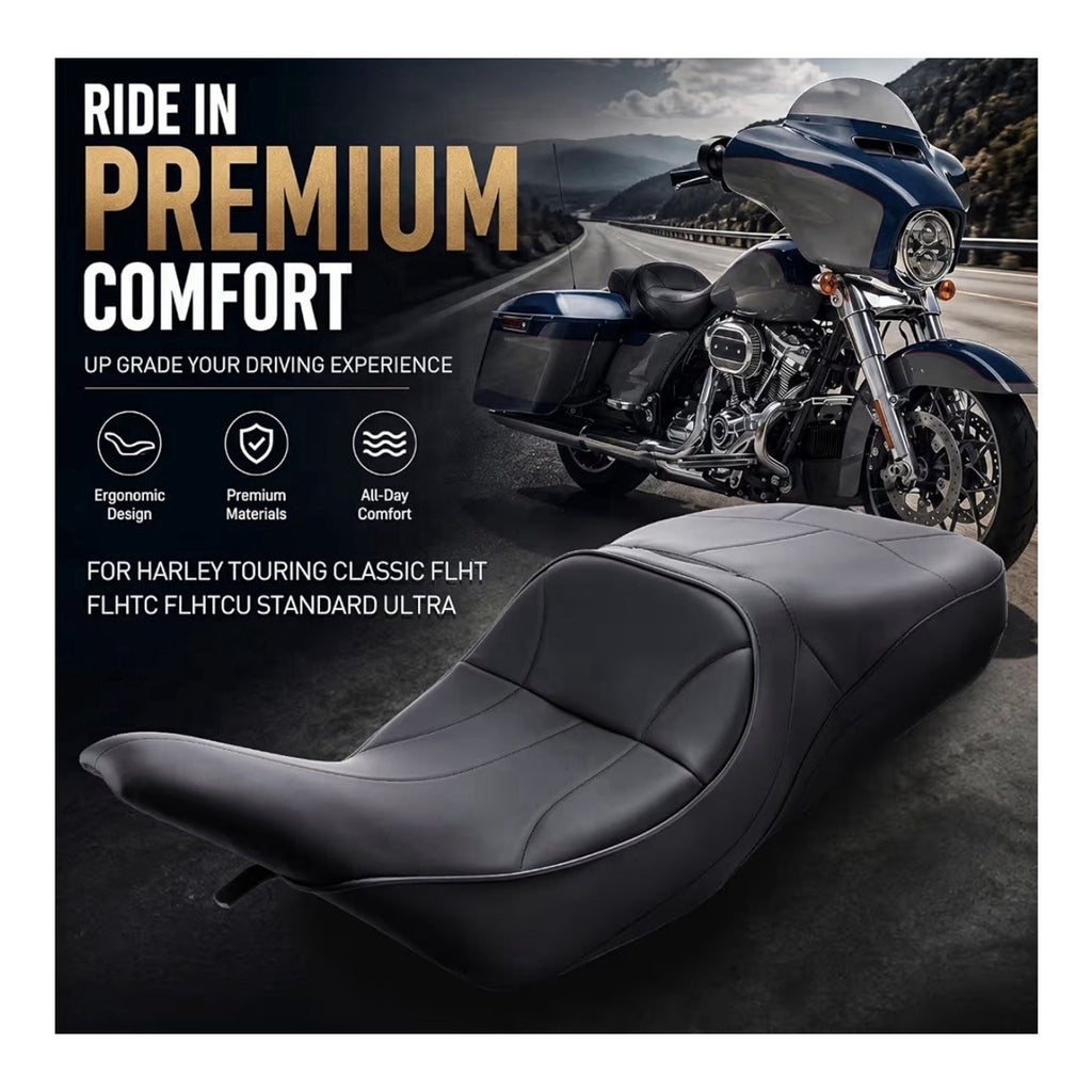 Driver Passenger 2-Up Seat For Harley Electra Glide 1997-2007 Ultra Classic FLHT