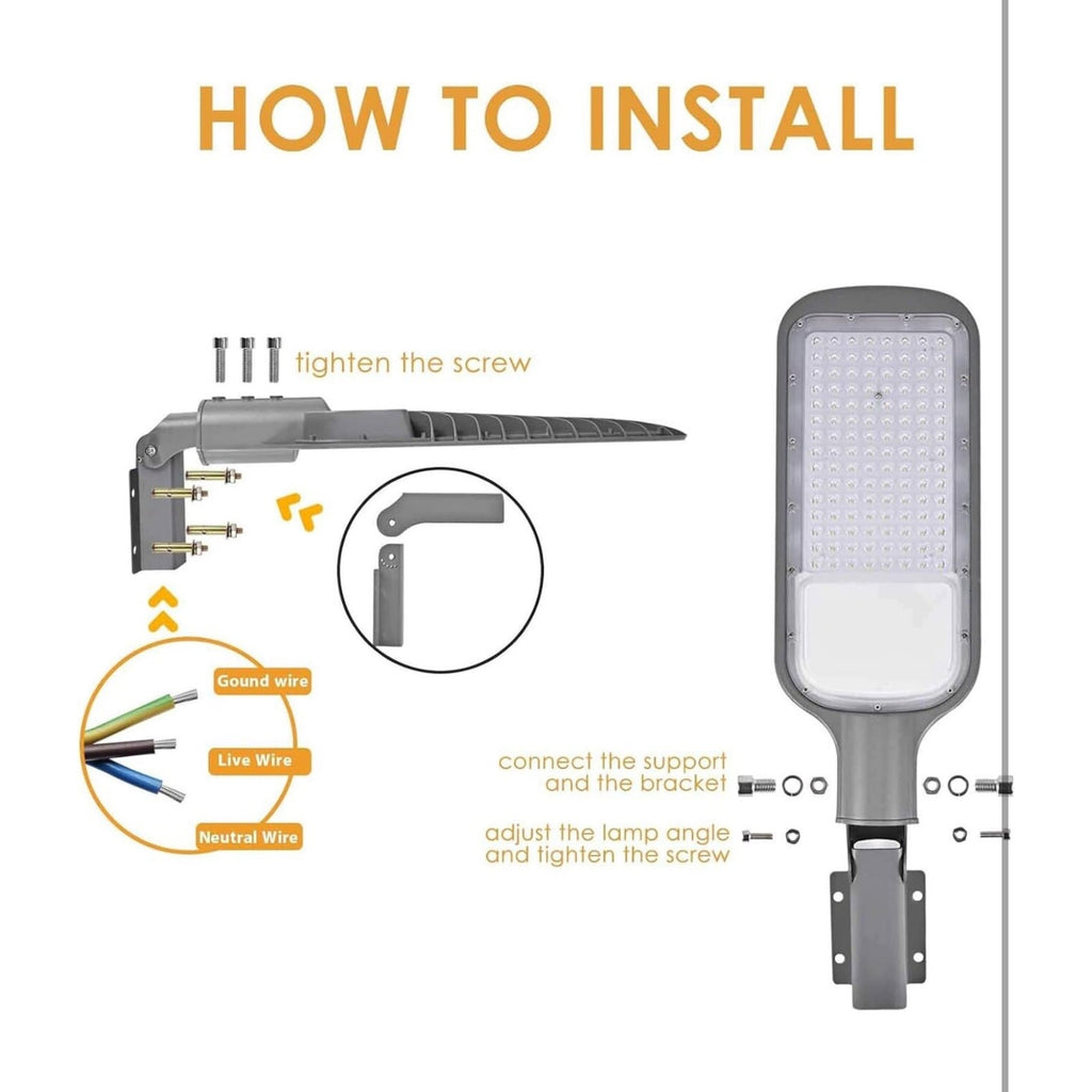 150W LED Parking Lot Lights with Dusk-to-Dawn Photocell Sensor