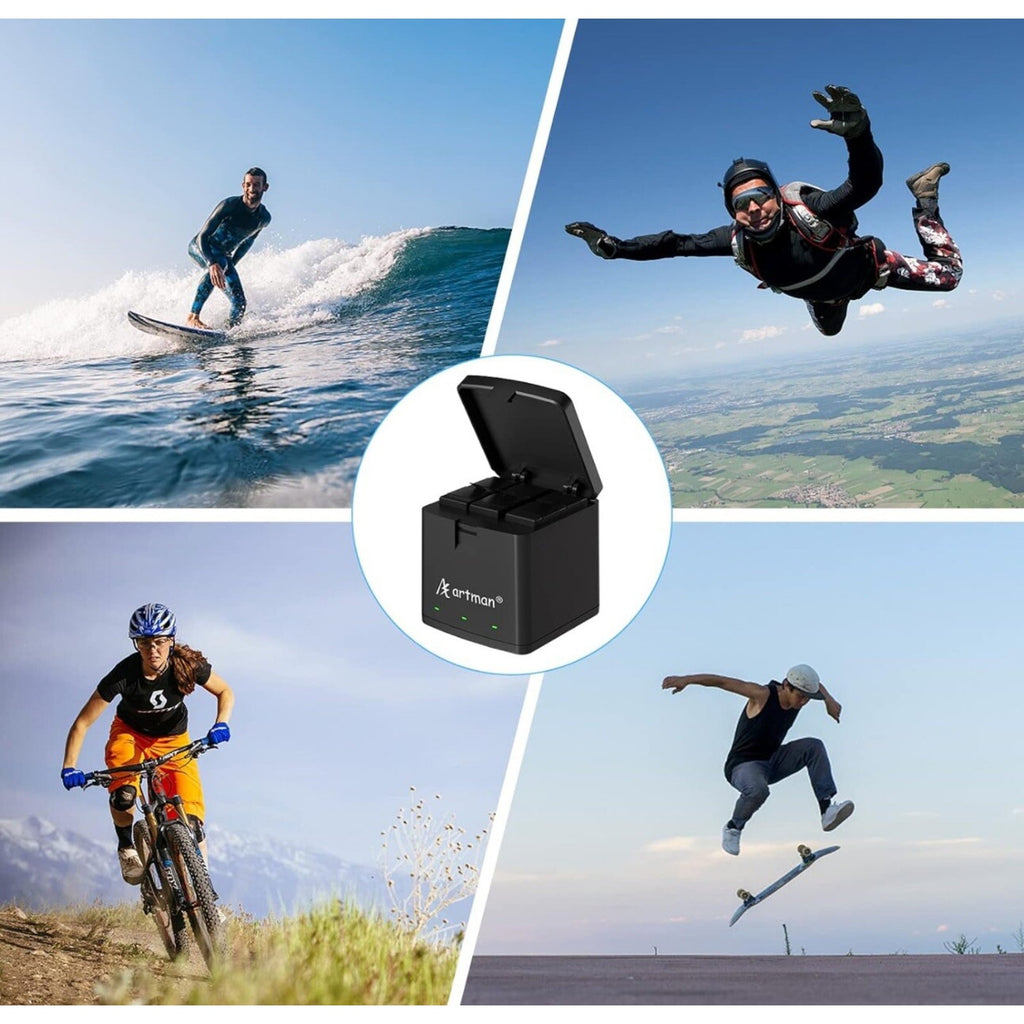 Artman Battery 1500mAh(3xPack) and 3-Channel LED USB Storage Charger