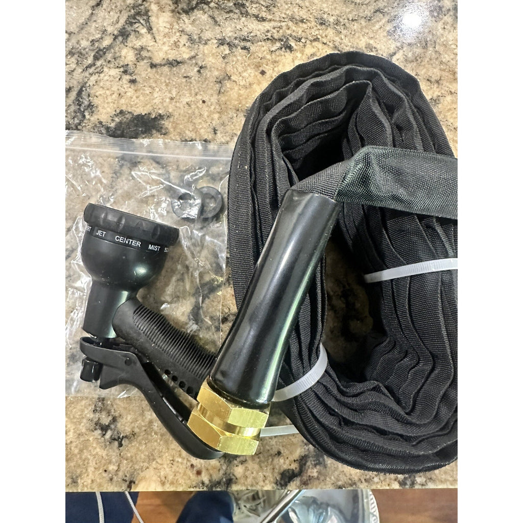 Non Expandable Garden Hose 50 ft x 5 8" Ultra Lightweight Flexible Water Hoses