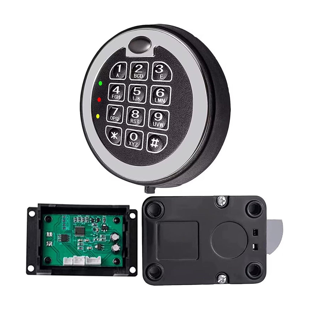 Fireproof Safe Lock with Swing Bolt Lock, Chrome Electronic Digital Keypad