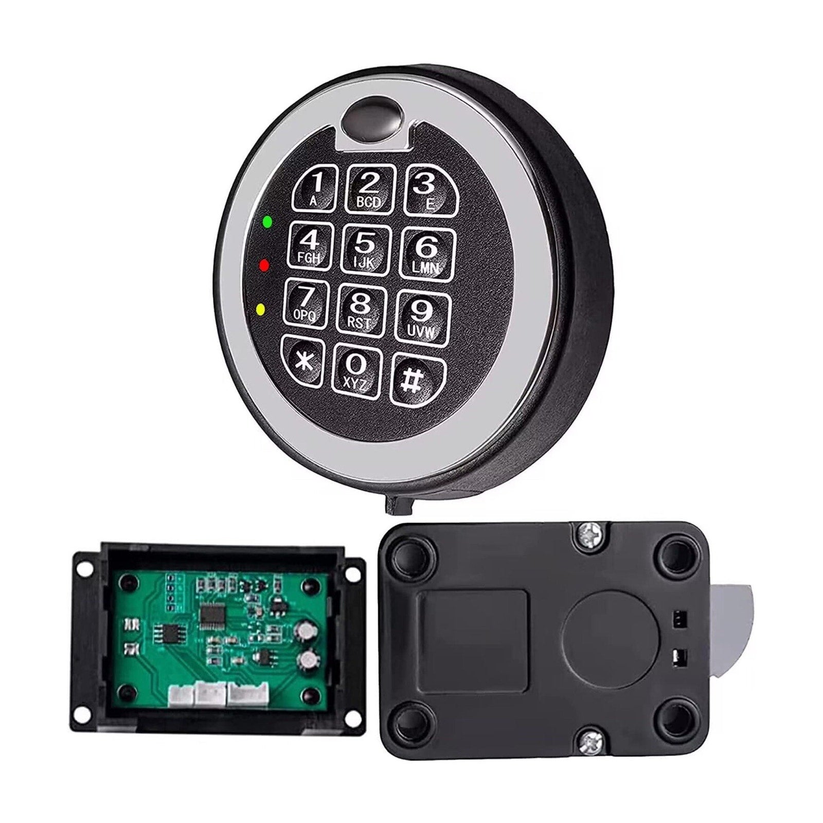 Fireproof Safe Lock with Swing Bolt Lock, Chrome Electronic Digital Keypad
