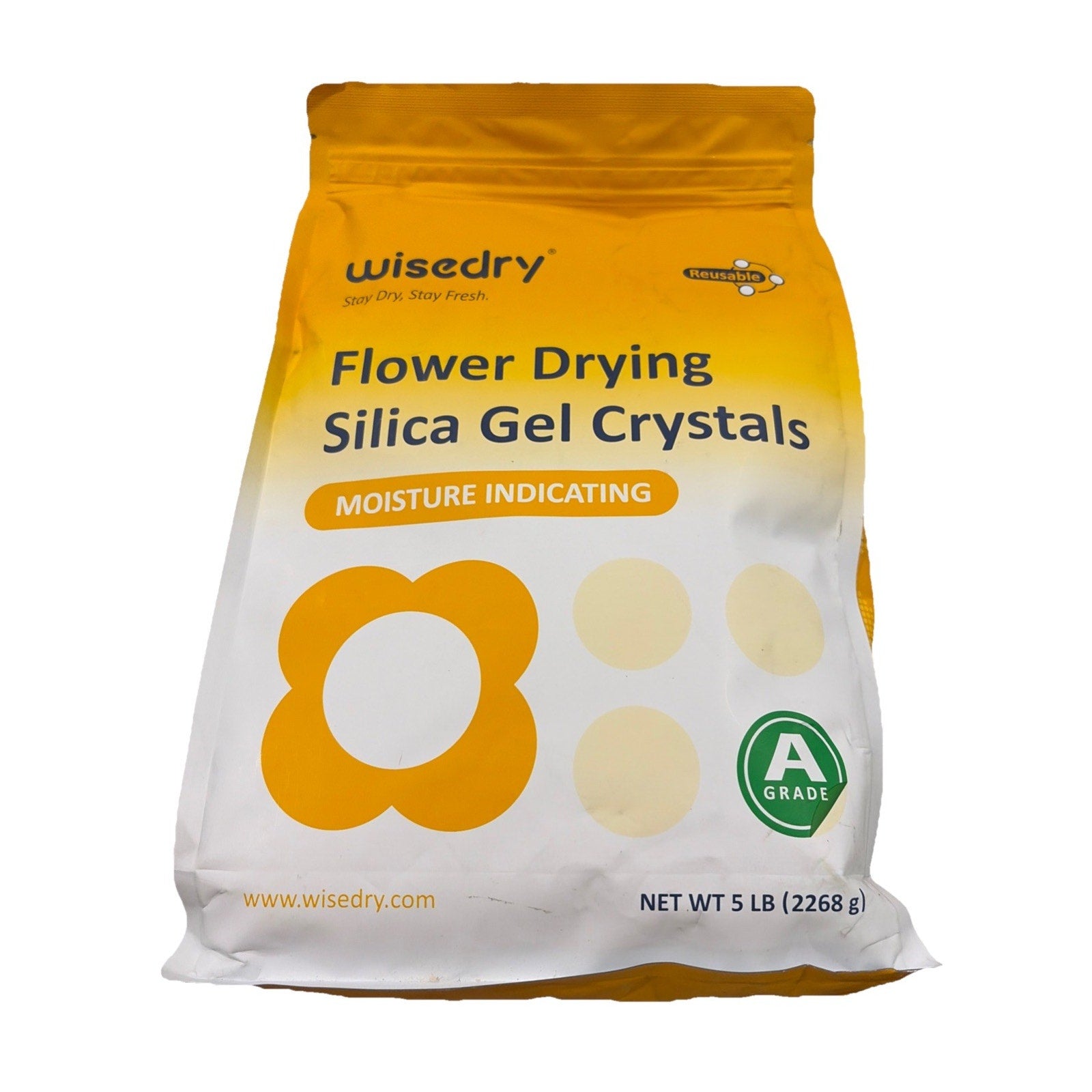 wisedry Silica Gel Crystal for Flowers Drying - 2 LBS, Fine Crystals 2 LBS