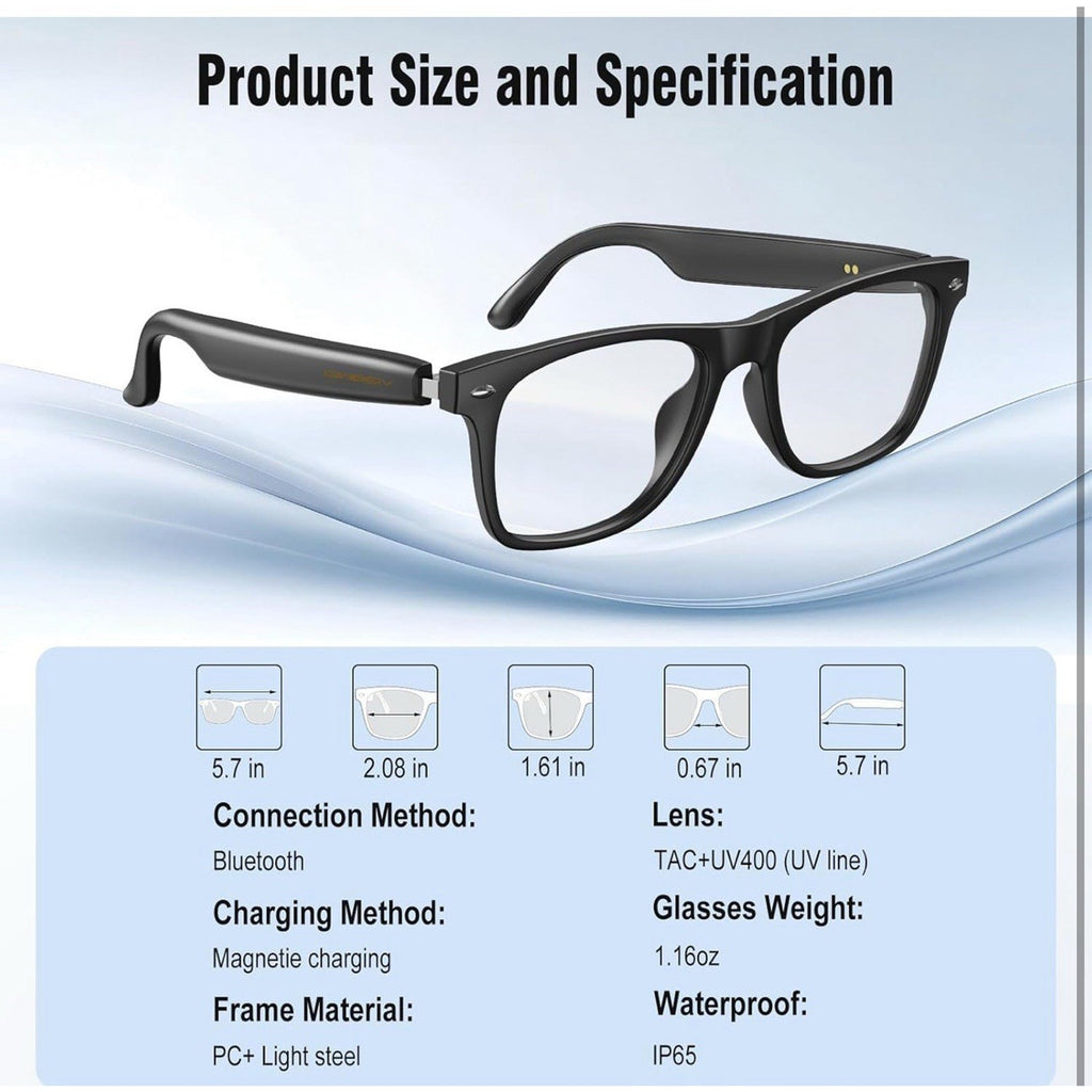 AI Translation Smart Glasses with Chat GPT for Men and Women, Bluetooth