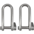 ISURE MARINE 2PCS 8mm 316 Stainless Steel Key Pin Shackle Hardware Rigging