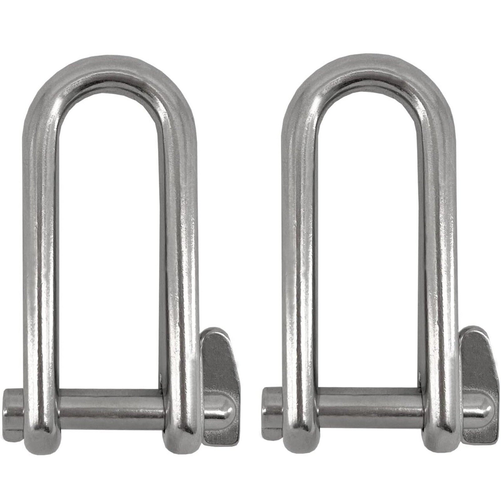 ISURE MARINE 2PCS 8mm 316 Stainless Steel Key Pin Shackle Hardware Rigging