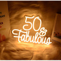 50 Fabulous Neon Light Fifty Years Old Neon Sign for 50th Wedding Anniversary