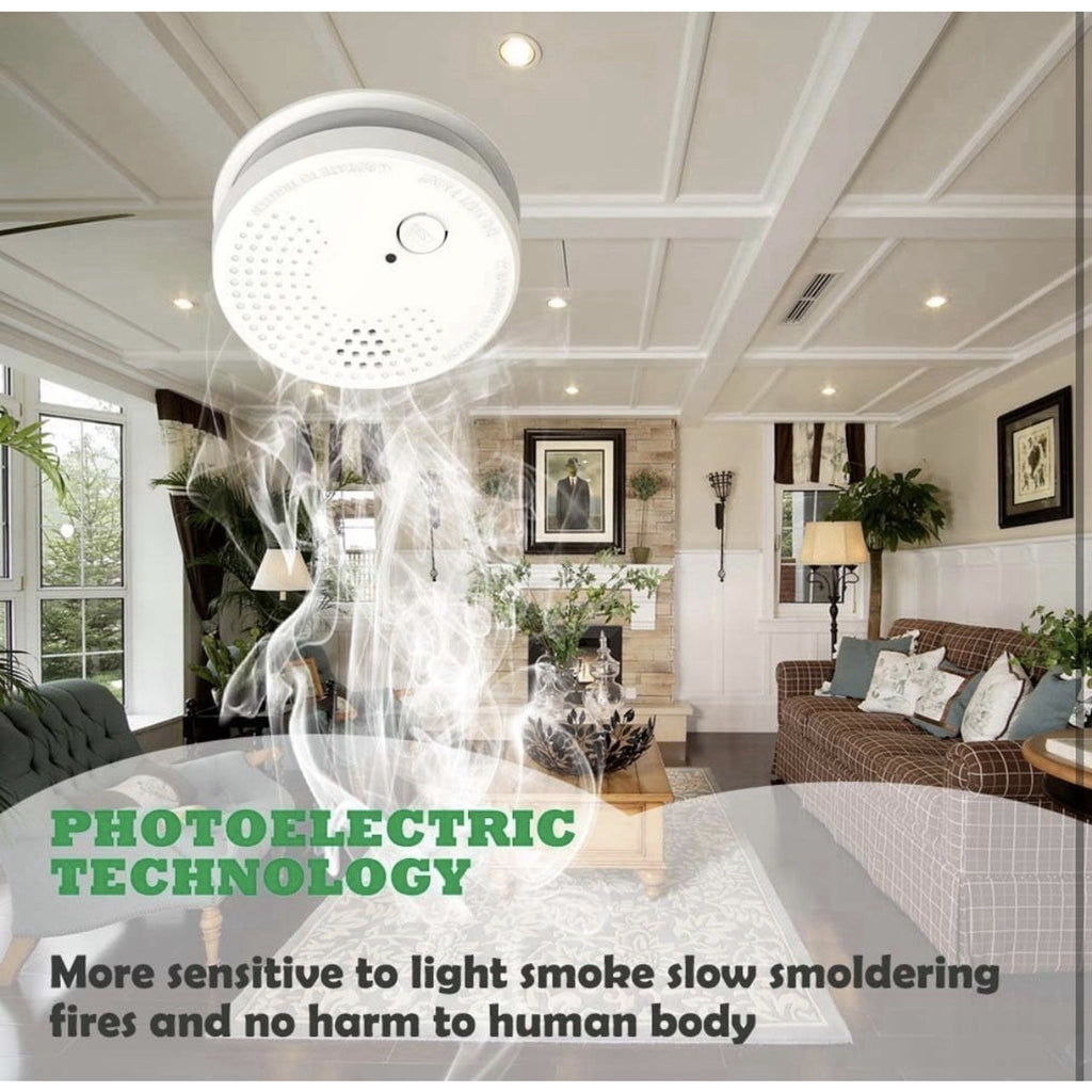 Smoke Detector 3 Pack, 9V Battery, Photoelectric, Easy Install, 06/2035