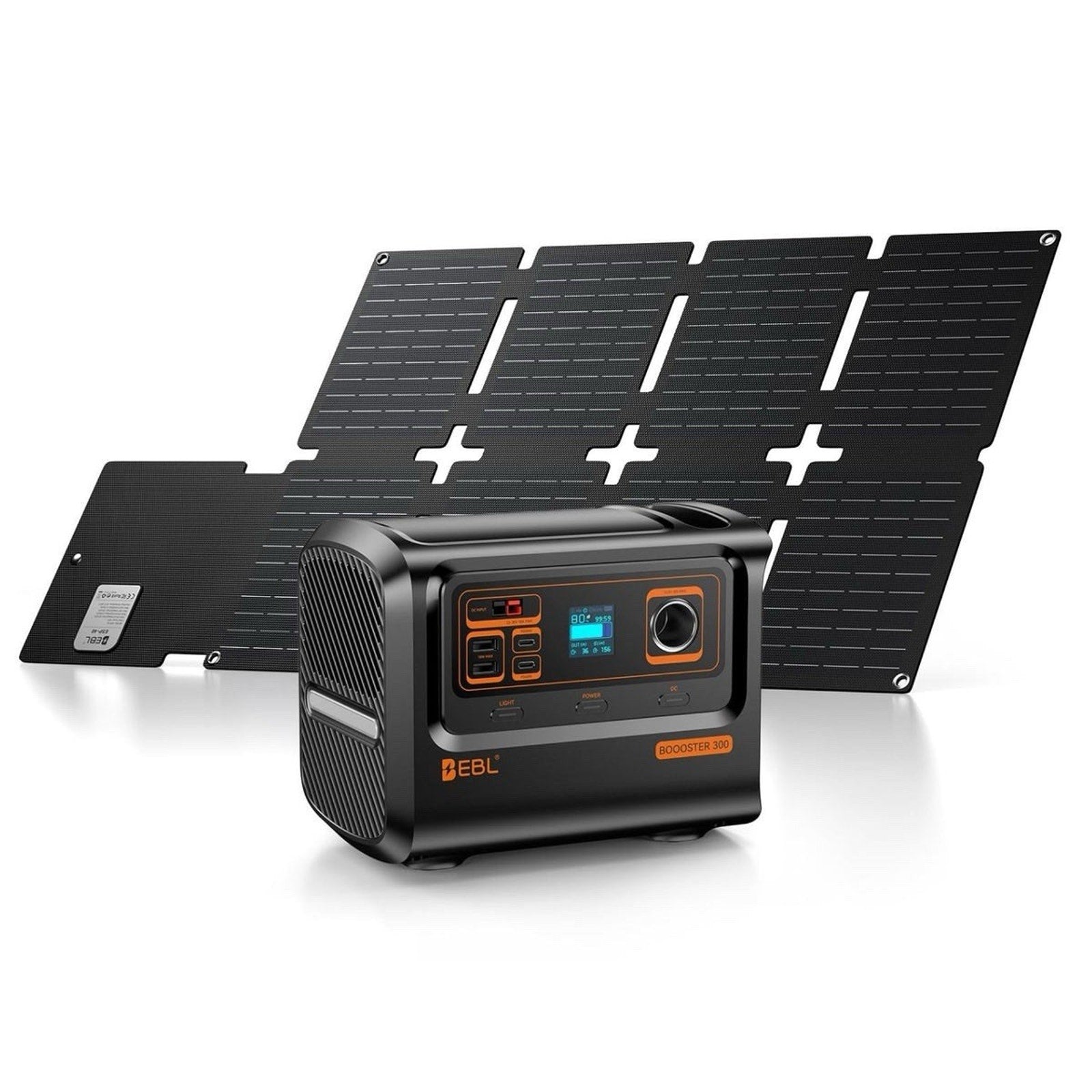 EBL Solar generator 300W Portable Power Station with 40W solar panel included