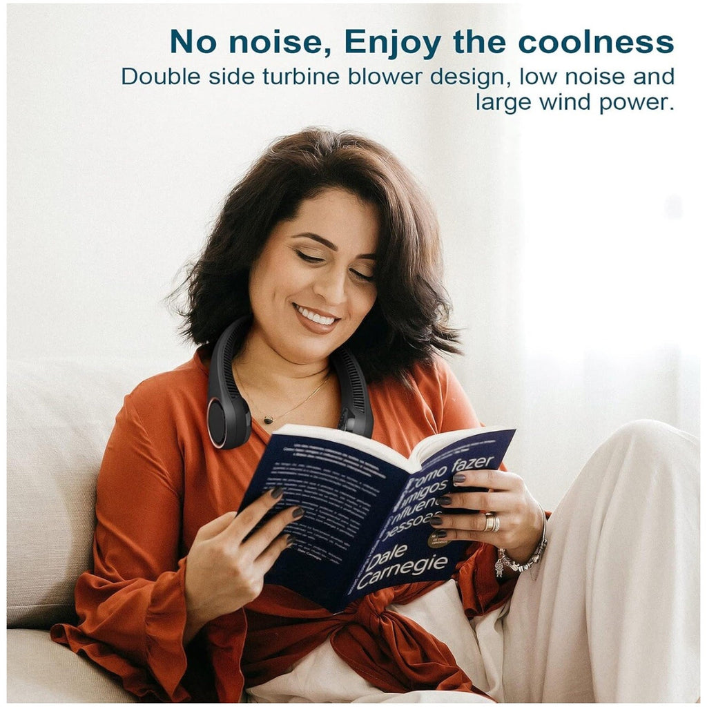Portable Neck Fan,Hands Free Bladeless Fan, Cooling Personal Fan 3 Speed