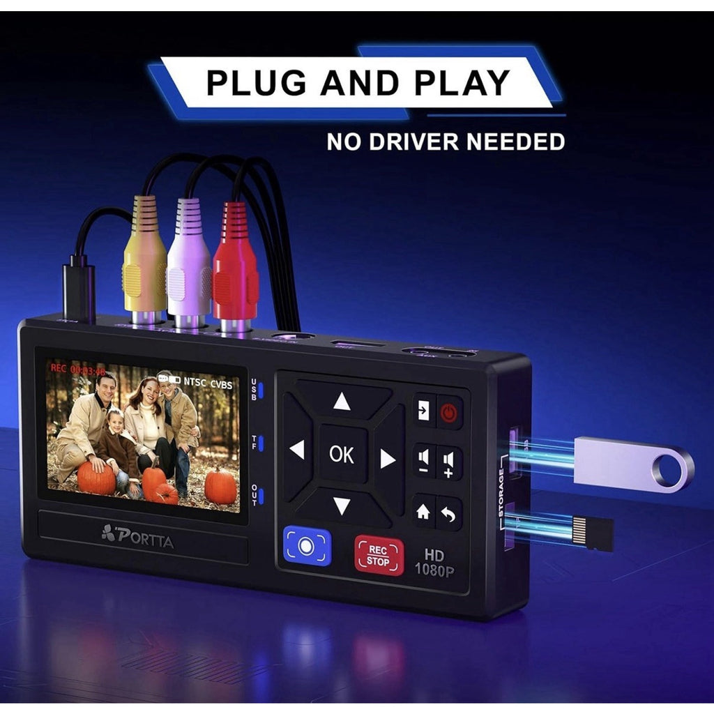 VHS to Digital Converter, Video to Digital Recorder with Remote