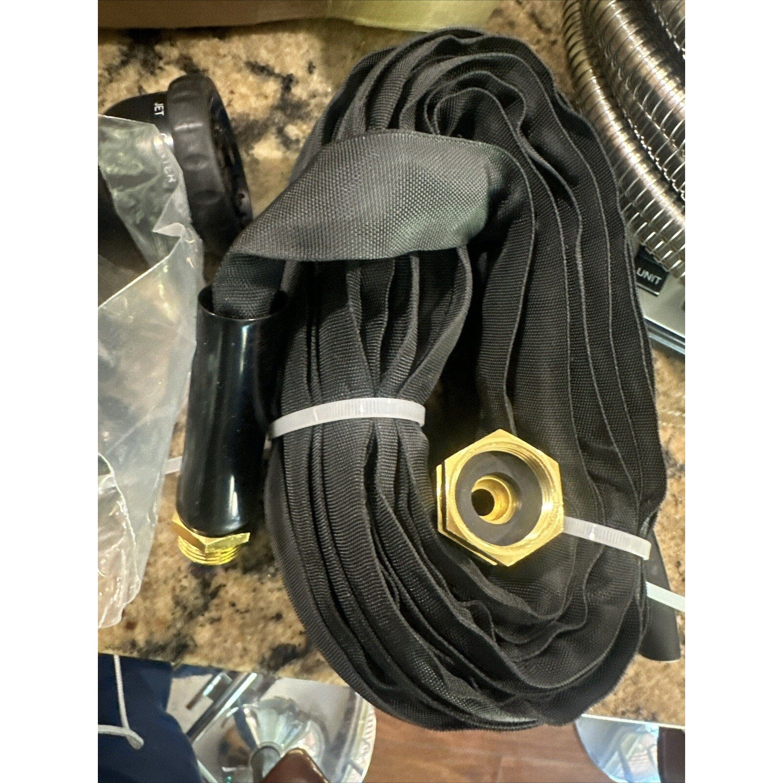 Non Expandable Garden Hose 50 ft x 5 8" Ultra Lightweight Flexible Water Hoses