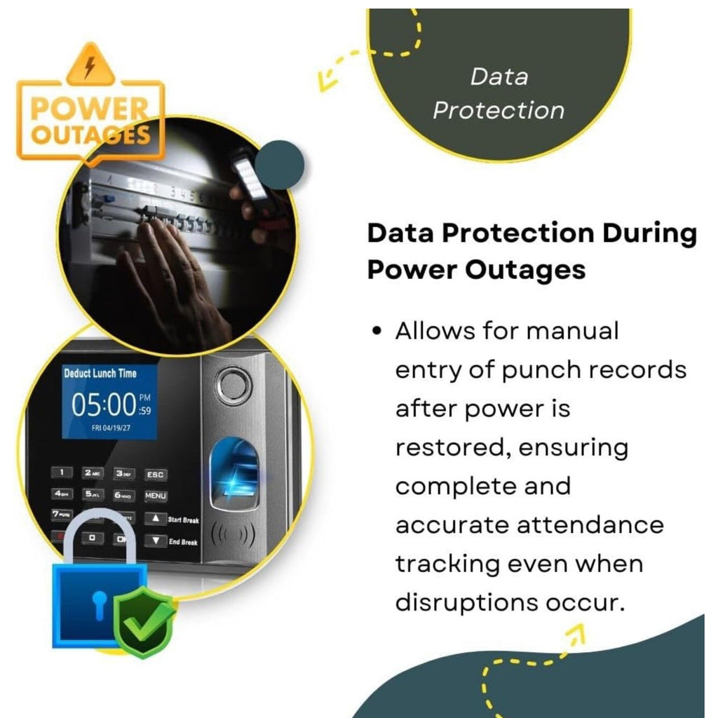 Standalone Employee Attendance Time Clock Biometric Fingerprint Terminal