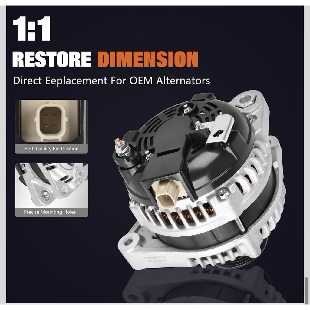 Alternator For Honda Accord 2008-2012 Acura TSX L4 2.4L 2009-2014 11390N