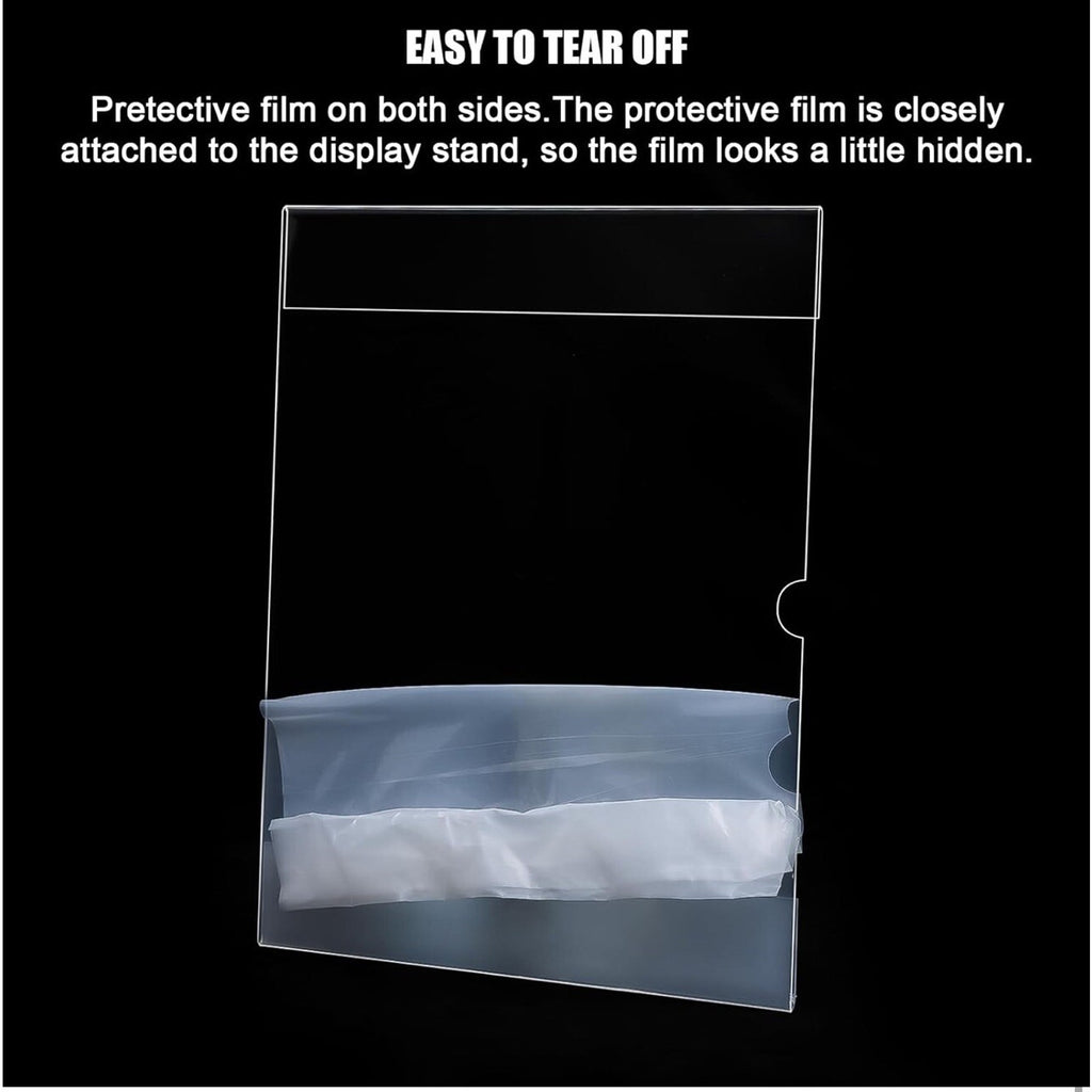 12 pack 8.5 X 11 Wall Mount Acrylic Sign Holder with Tape, Clear Plastic Menu