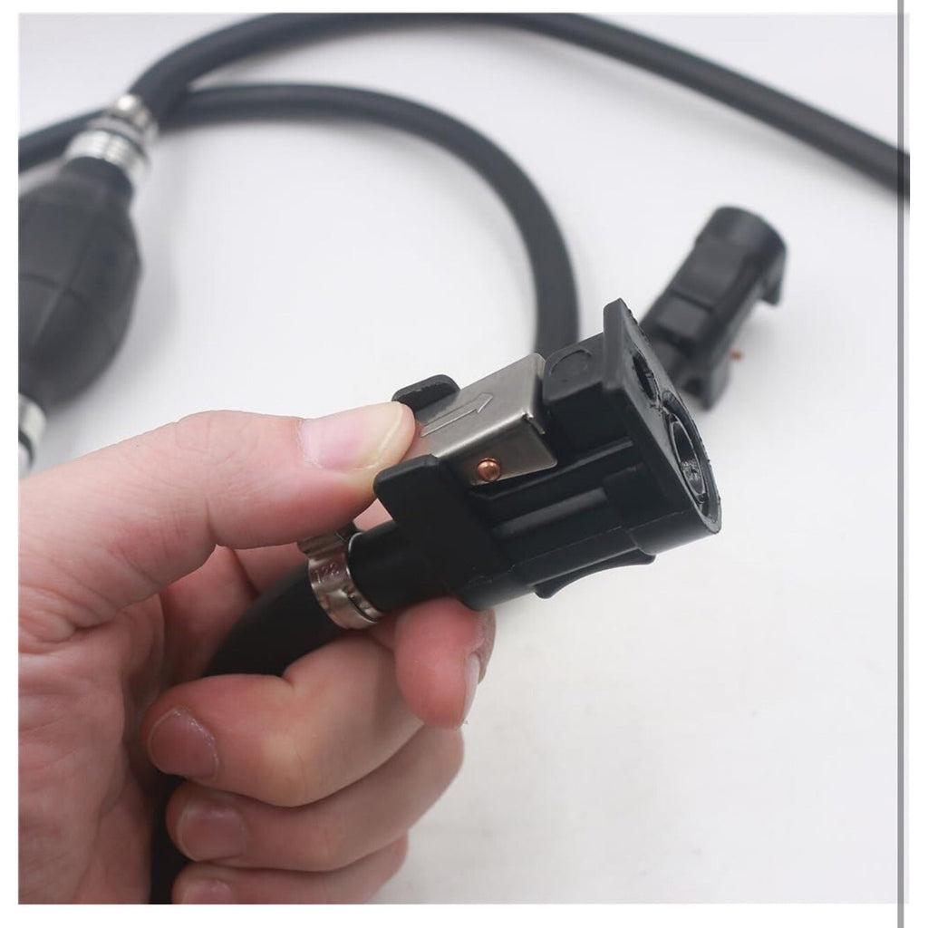 2.1m/6.88ft 5/16" 8mm Fuel Line Hose with Connector Outboard Primer Bulb Marine