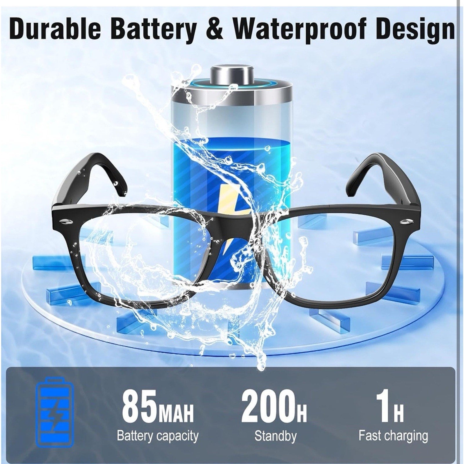 AI Translation Smart Glasses with Chat GPT for Men and Women, Bluetooth
