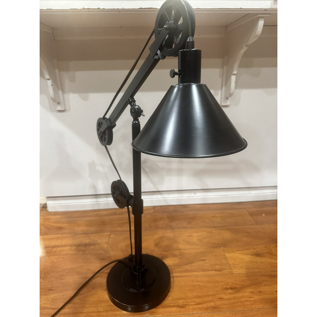 Set Of 2, 29" Blackened Bronze Metal Table Lamp, Please Read The Description