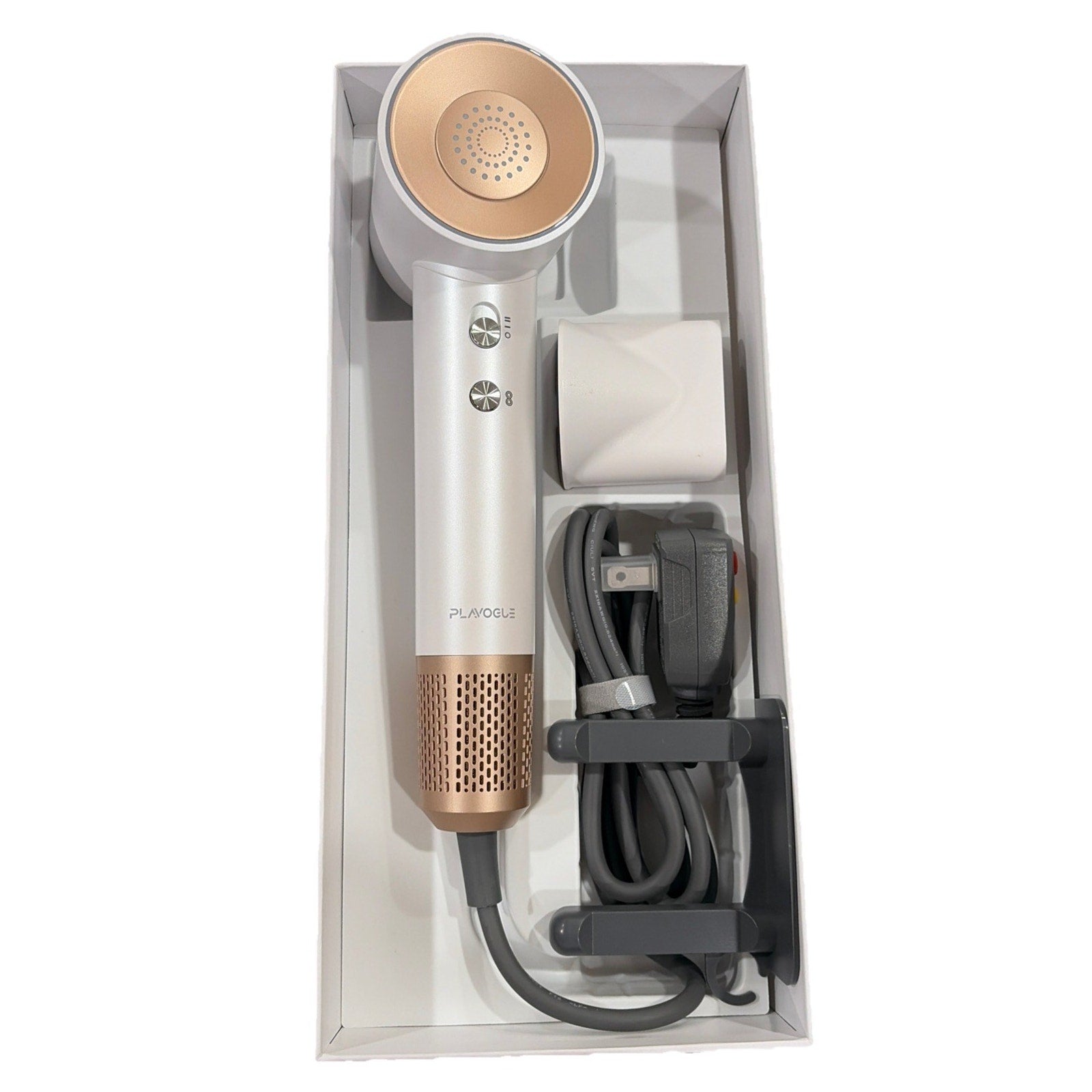 High-Speed Ionic Hair Dryer 150,000 RPM Professional Fast Drying (White)