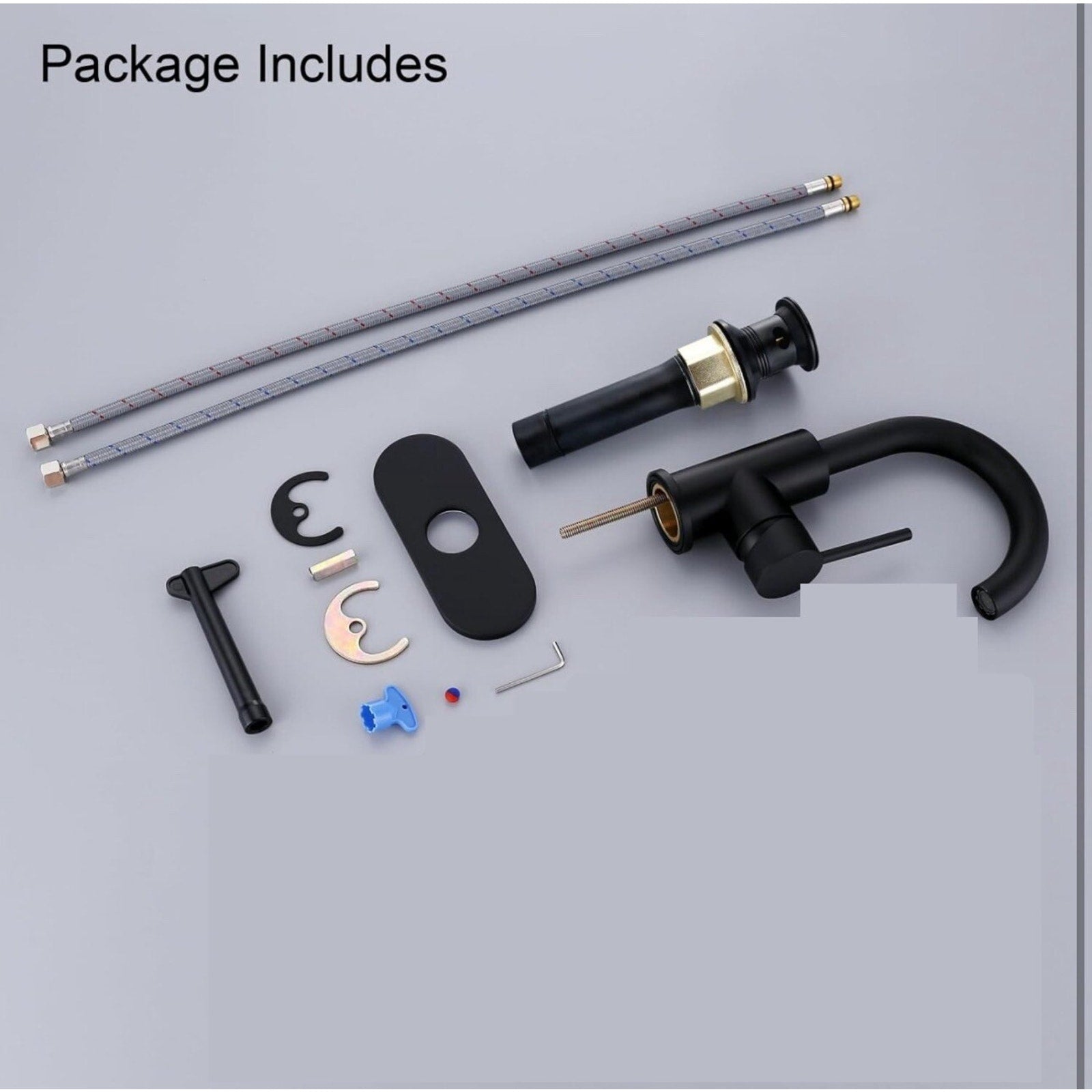 Single-Handle Bathroom Sink Faucet, Swivel Spout, with Pop-Up Drain with Overflo