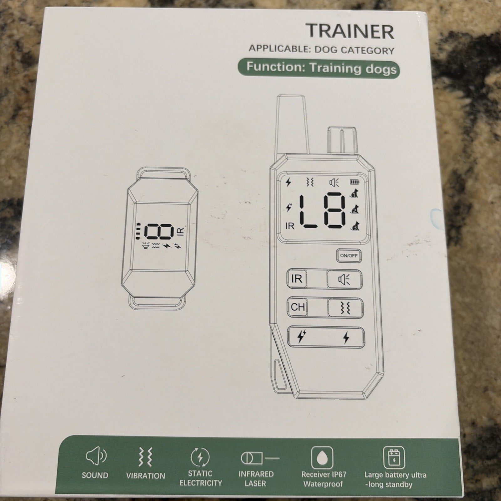 Dog Shock Collar with Remote Control Training Collar IPX7 Waterproof Electric