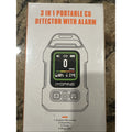 Portable 3-in-1 carbon monoxide temperature humidity detector Camping/Car/RV-RED