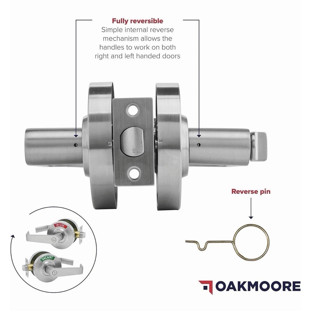 OAKMOORE Commercial Door Handle | Vacant Occupied & Commercial Restroom Lock