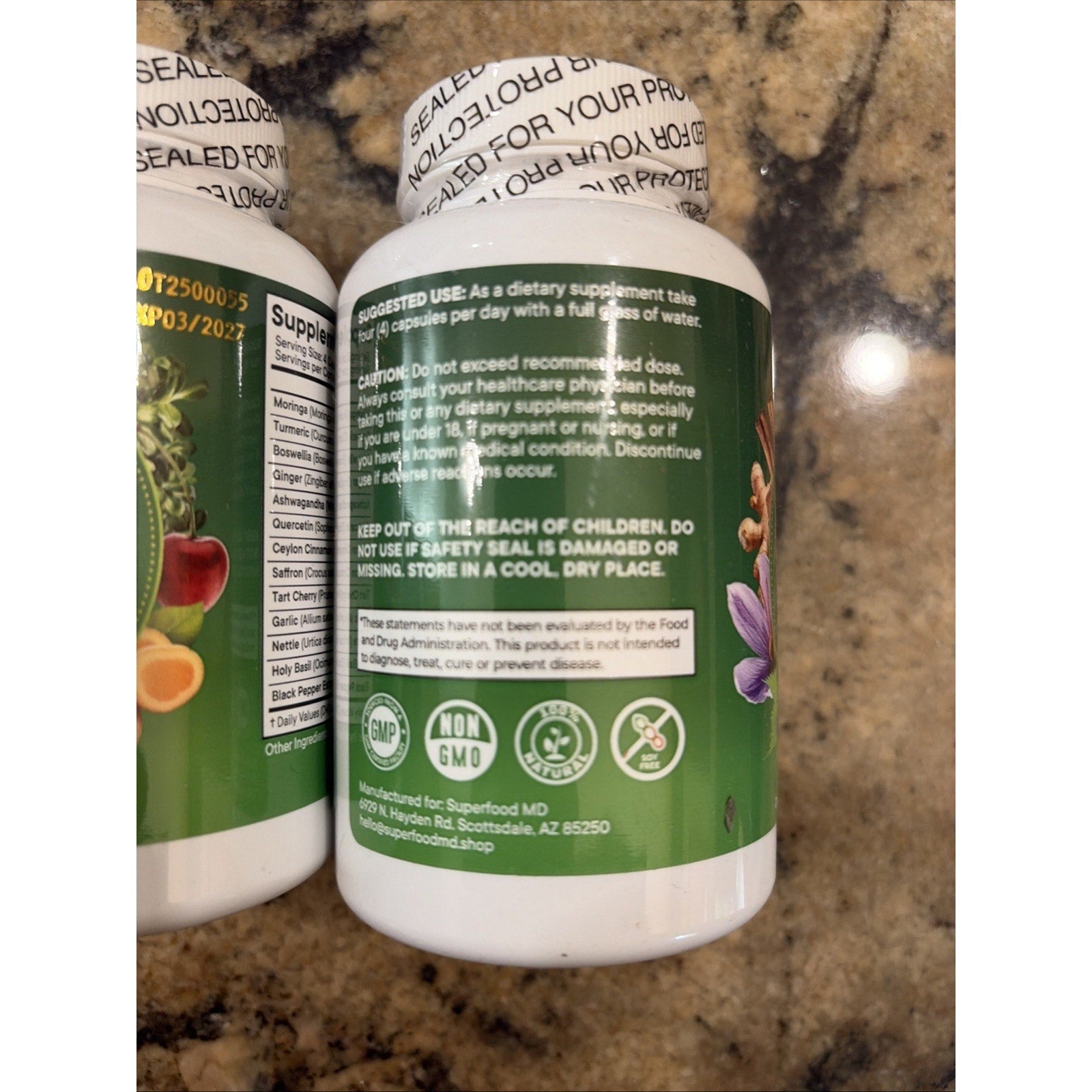 2- 120 Count Clean Nutra Moringa Powder Capsules + Exp 3/27