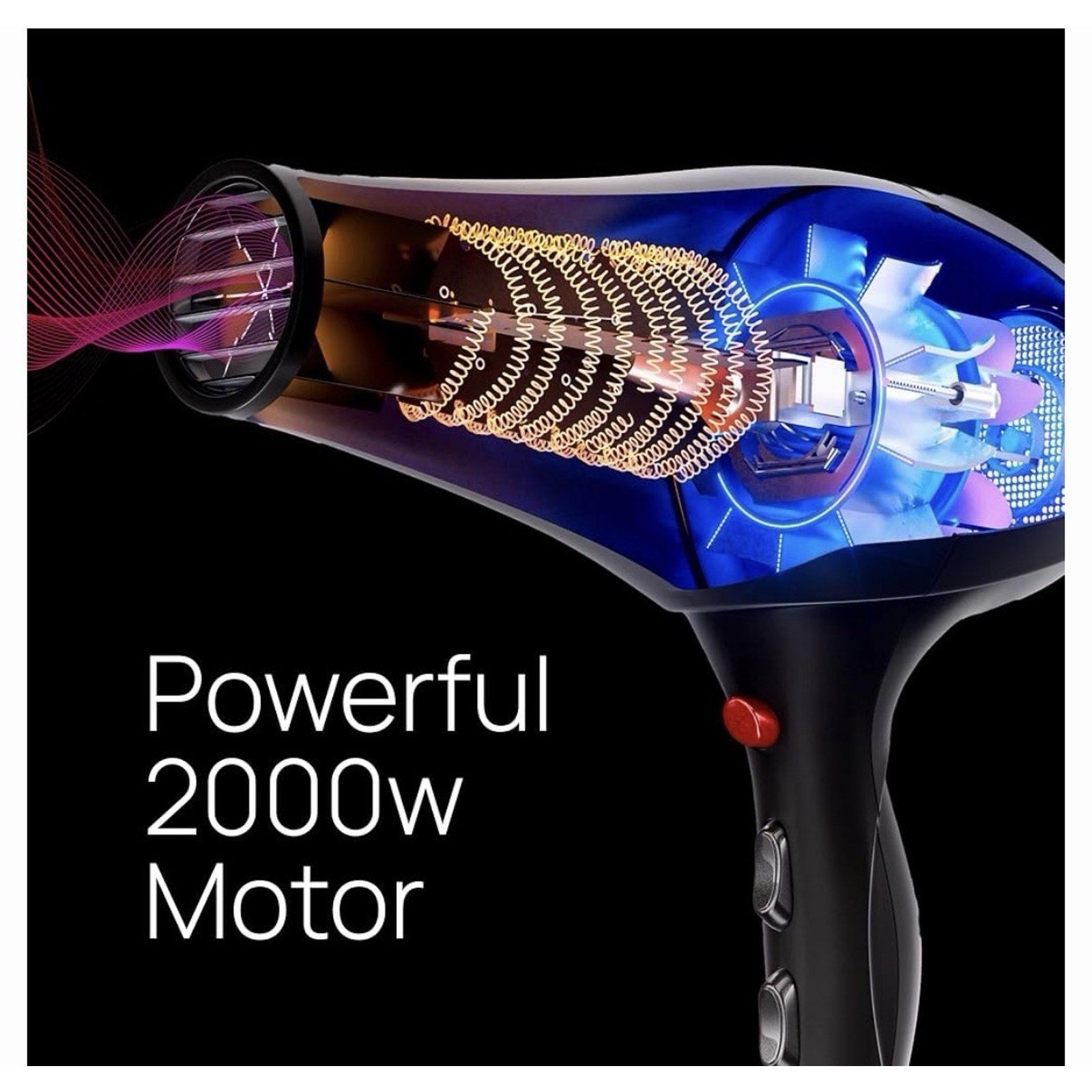 Professional Ionic Hair Dryer for Salon - 2200W Powerful Blow Dryer Lightweight