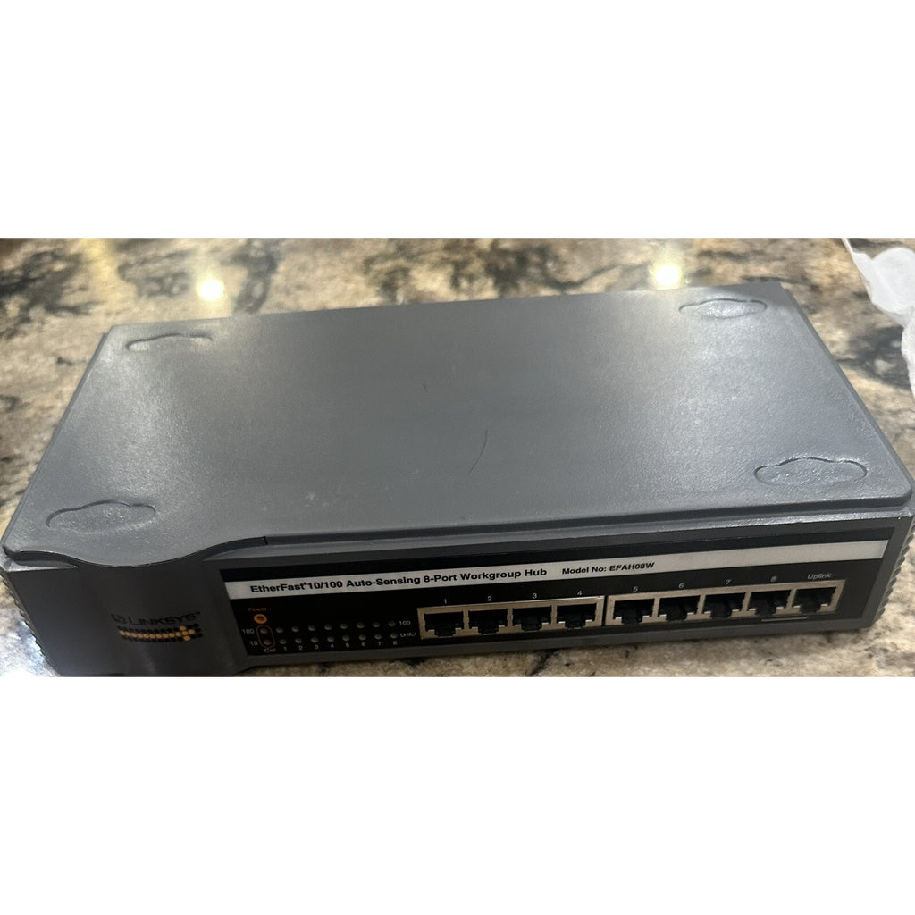 LINKSYS EFAH08W ETHERFAST 10/100 AUTO SENSING 8-PORT WORKGROUP HUB. No PWR Cord