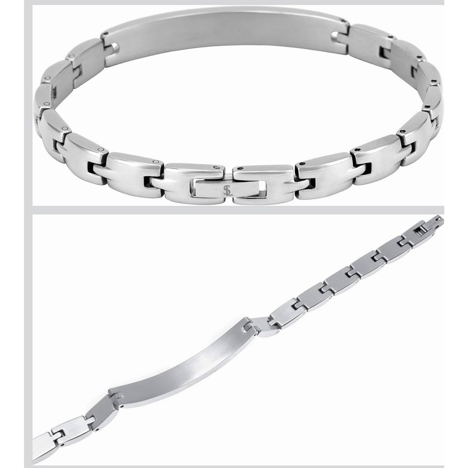Smarter LifeStyle Elegant Medical ID Bracelet – Surgical Steel, No Needle/BP