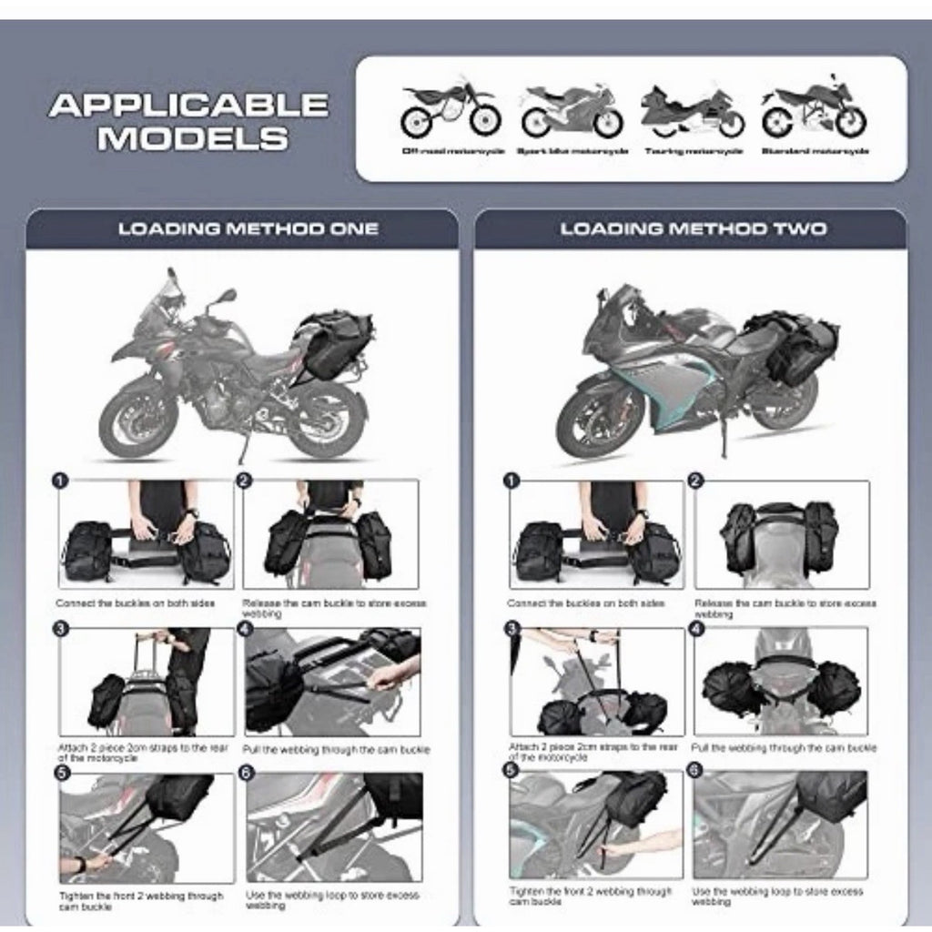 Rhinowalk Motorcycle Saddlebags 14L -28L Waterproof Motorbike Side Bags