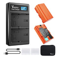 Vemico LP-E6NH Battery Charger Kit with 2100mAh LP-E6 Batteries