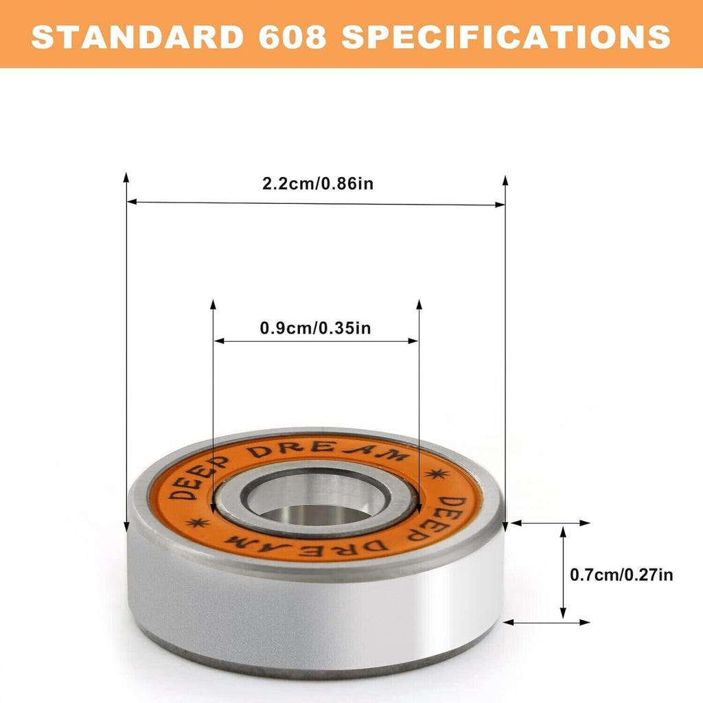 Set Of 70 Deep Dream 608rs ABEC7 Skateboard Bearings