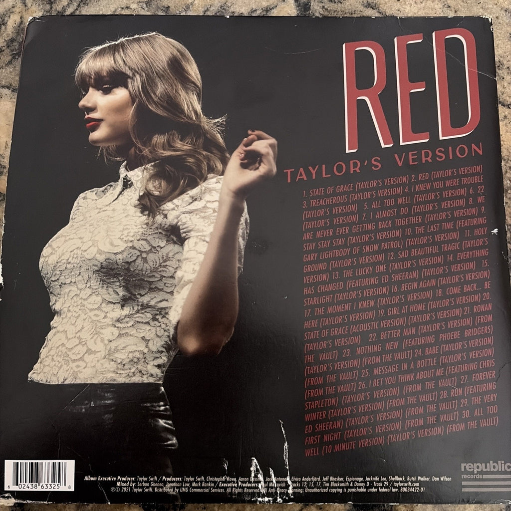 Taylor Swift – Red (Taylor’s Version) 4LP Vinyl Record Set Excellent Condition