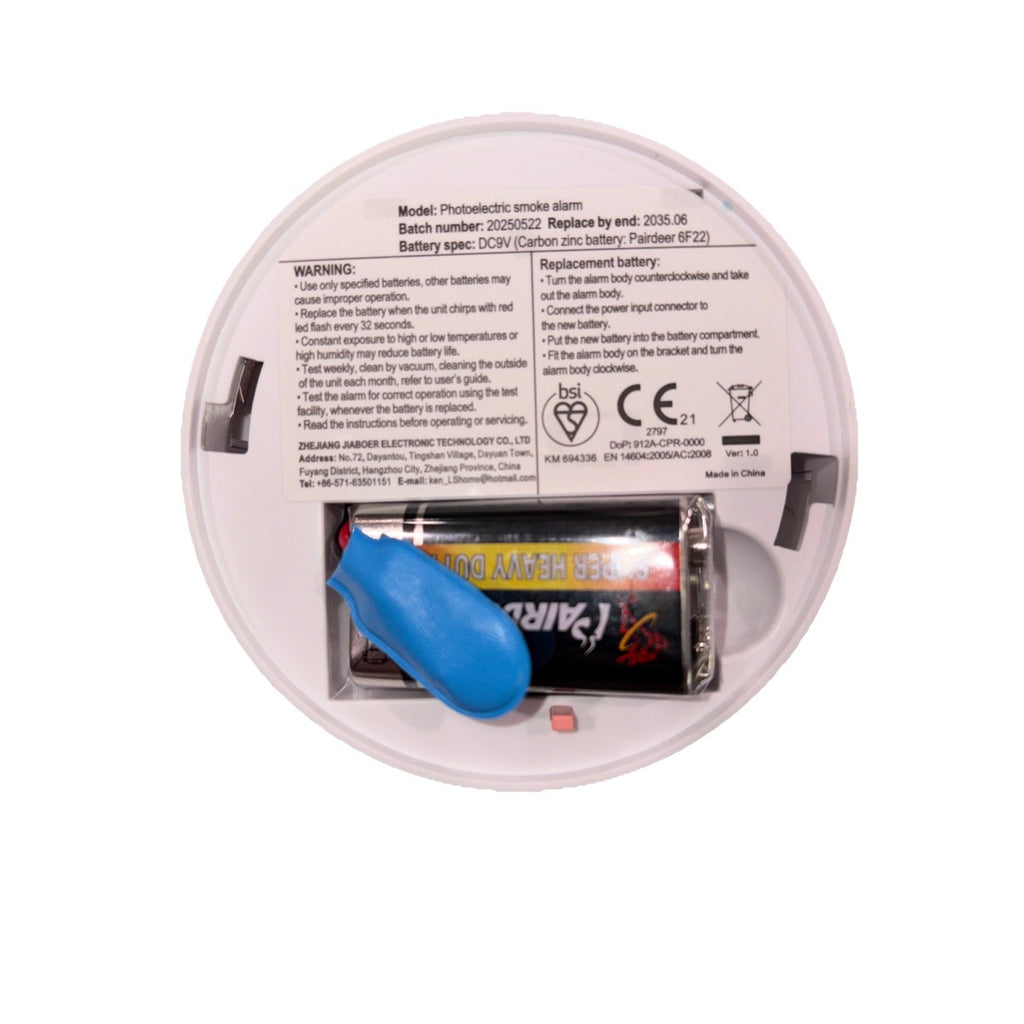 Smoke Detector 3 Pack, 9V Battery, Photoelectric, Easy Install, 06/2035
