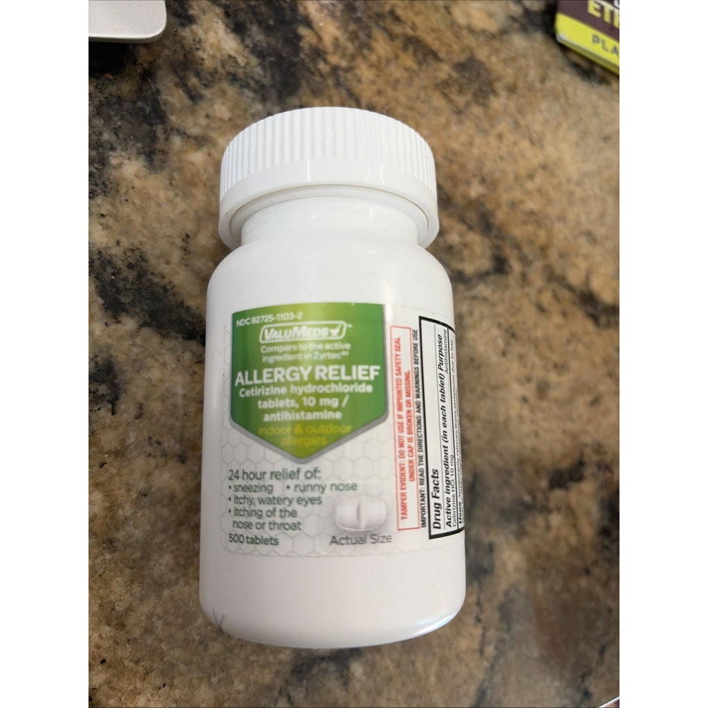 ValuMeds 24-Hour Allergy Medicine Antihistamine for 500 Count (Pack of 1)