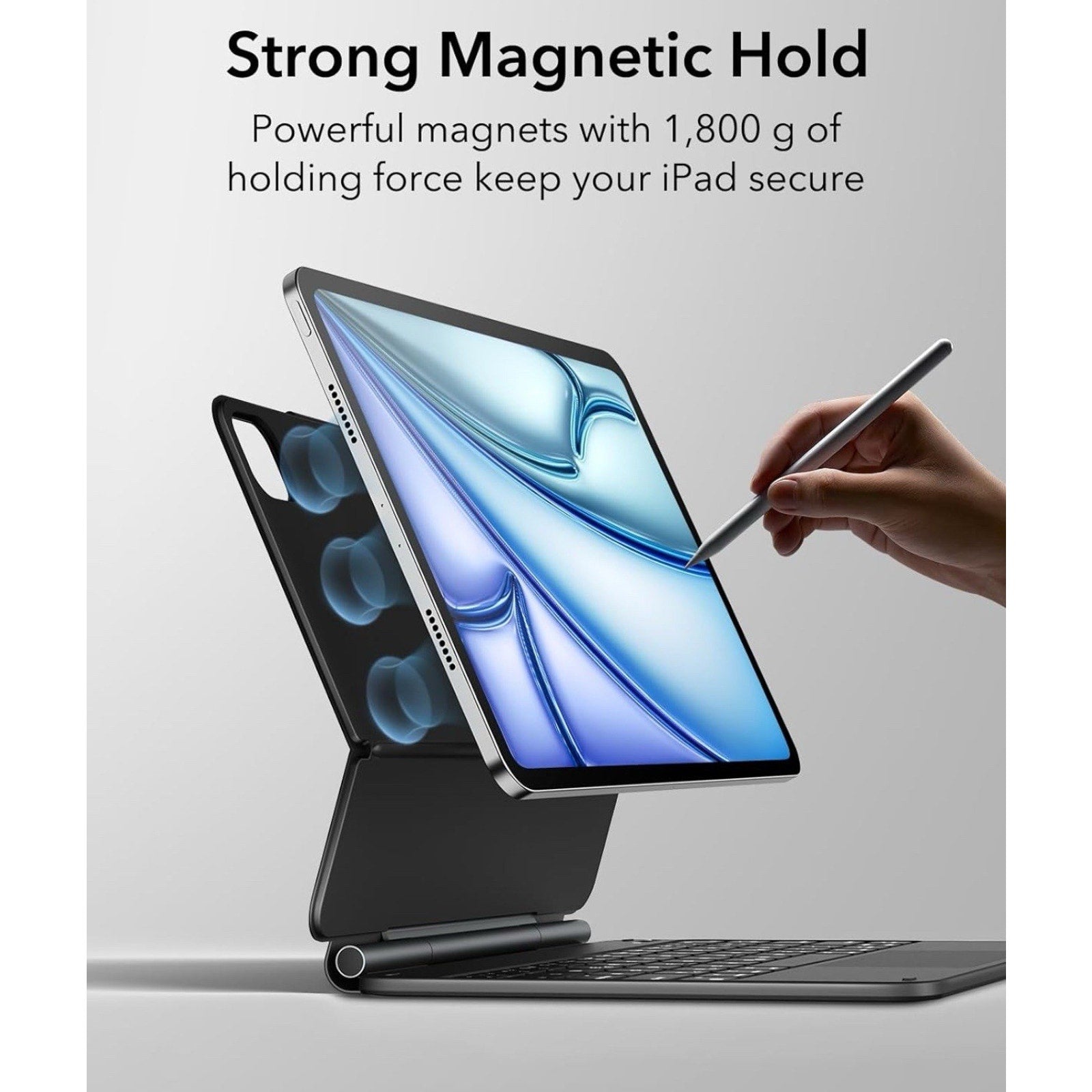 ESR iPad Air 13 inch 2024 Case Keyboard (M3,2025/M2,2024)