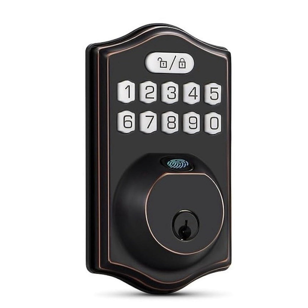 Smart Fingerprint Password Door Lock Waterproof Zinc Alloy Auto Lock