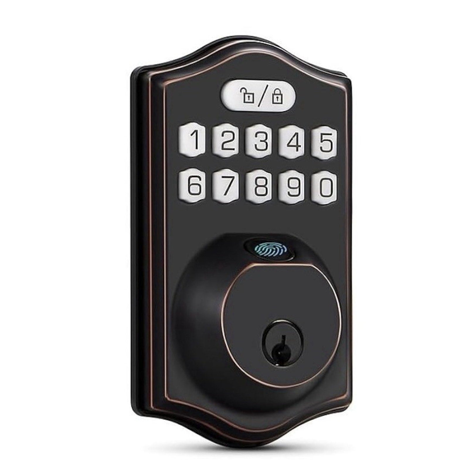 Smart Fingerprint Password Door Lock Waterproof Zinc Alloy Auto Lock
