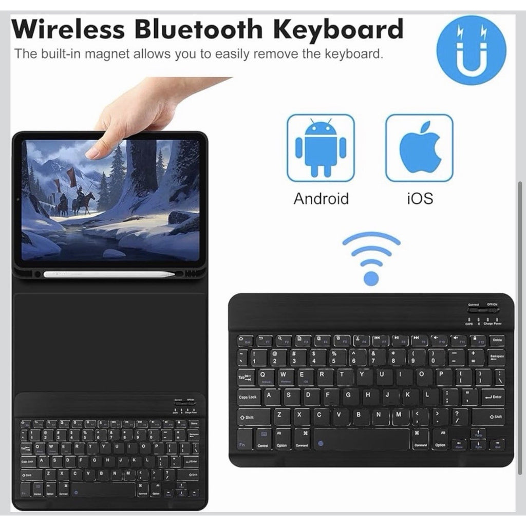 GOKOCO Keyboard Case iPad Air 11” M2/M3, 10.9” 4th/5th Gen , Black