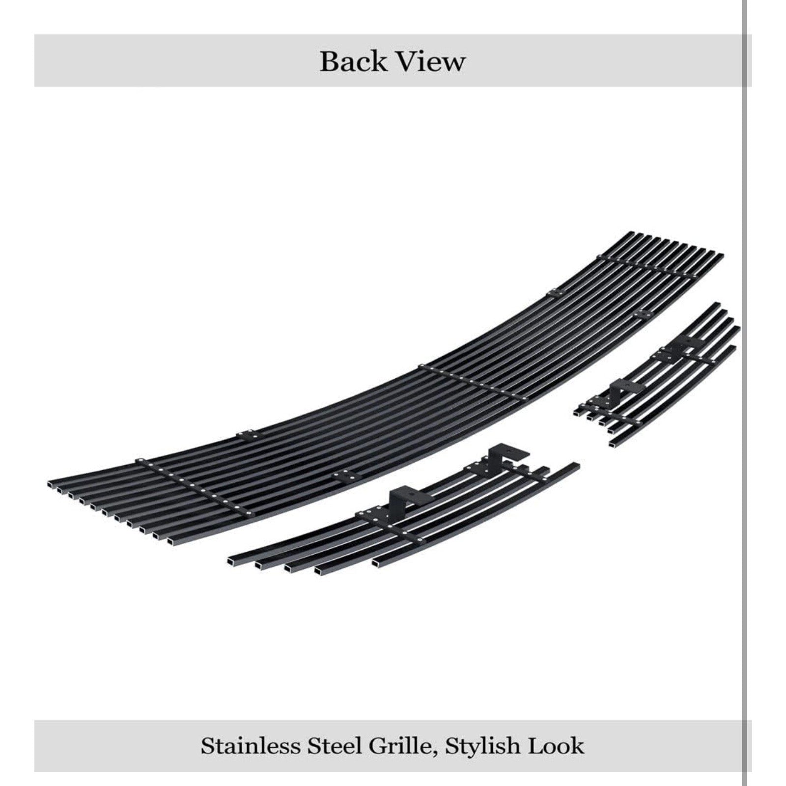 Fits 2014-2019 Toyota 4Runner Reg Model Stainless Black Billet Grille Combo