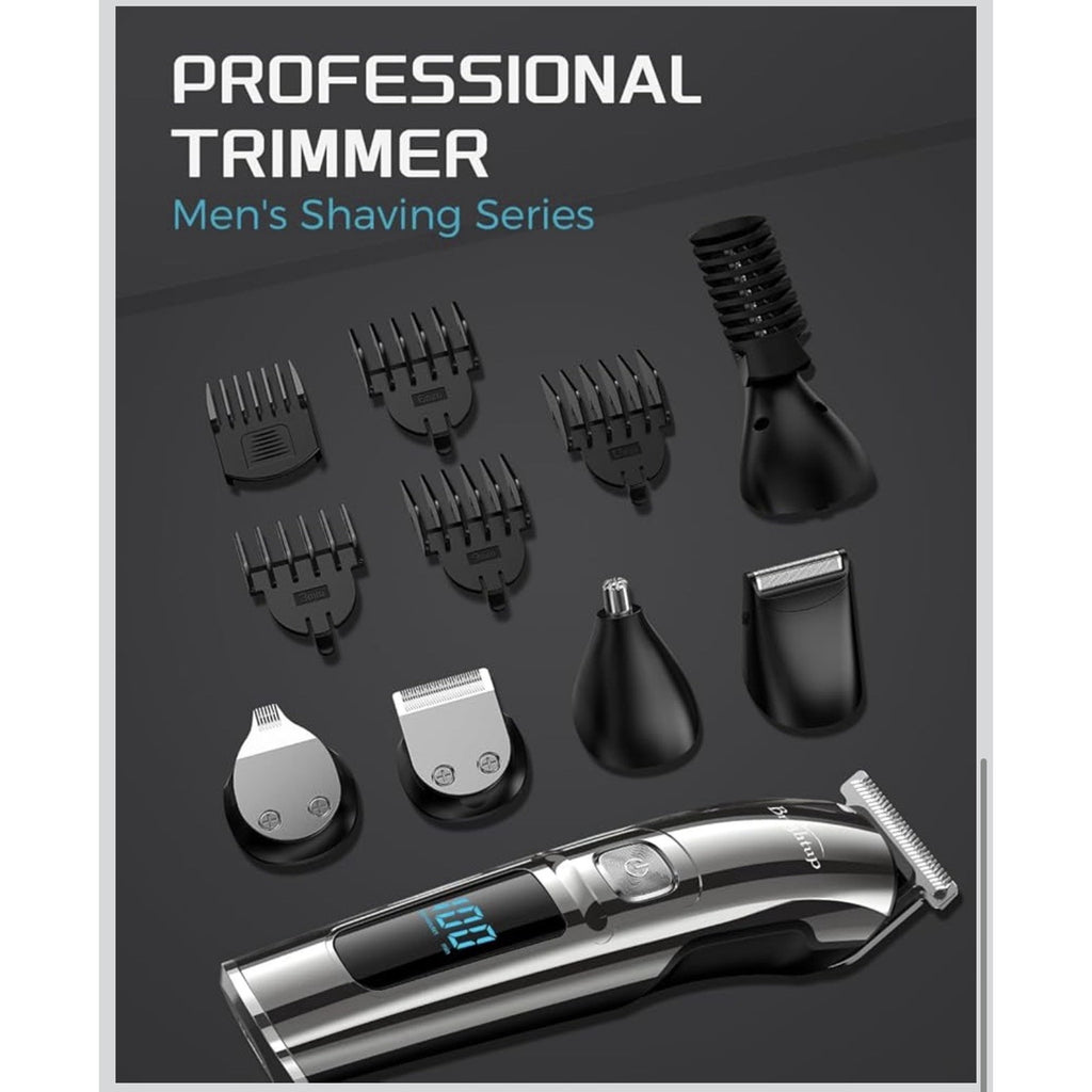 Brightup Stainless Steel Waterproof Beard Trimmer Men Electric Shaver 16 In 1