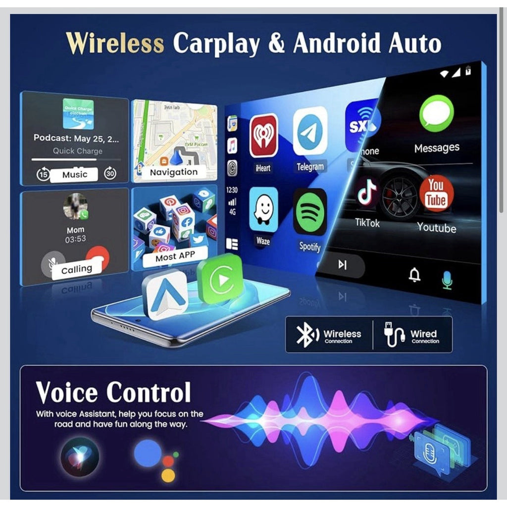 2+64G Android 15 Car Stereo for Chevy Spark 2011-2014 9’’ Wireless CarPlay