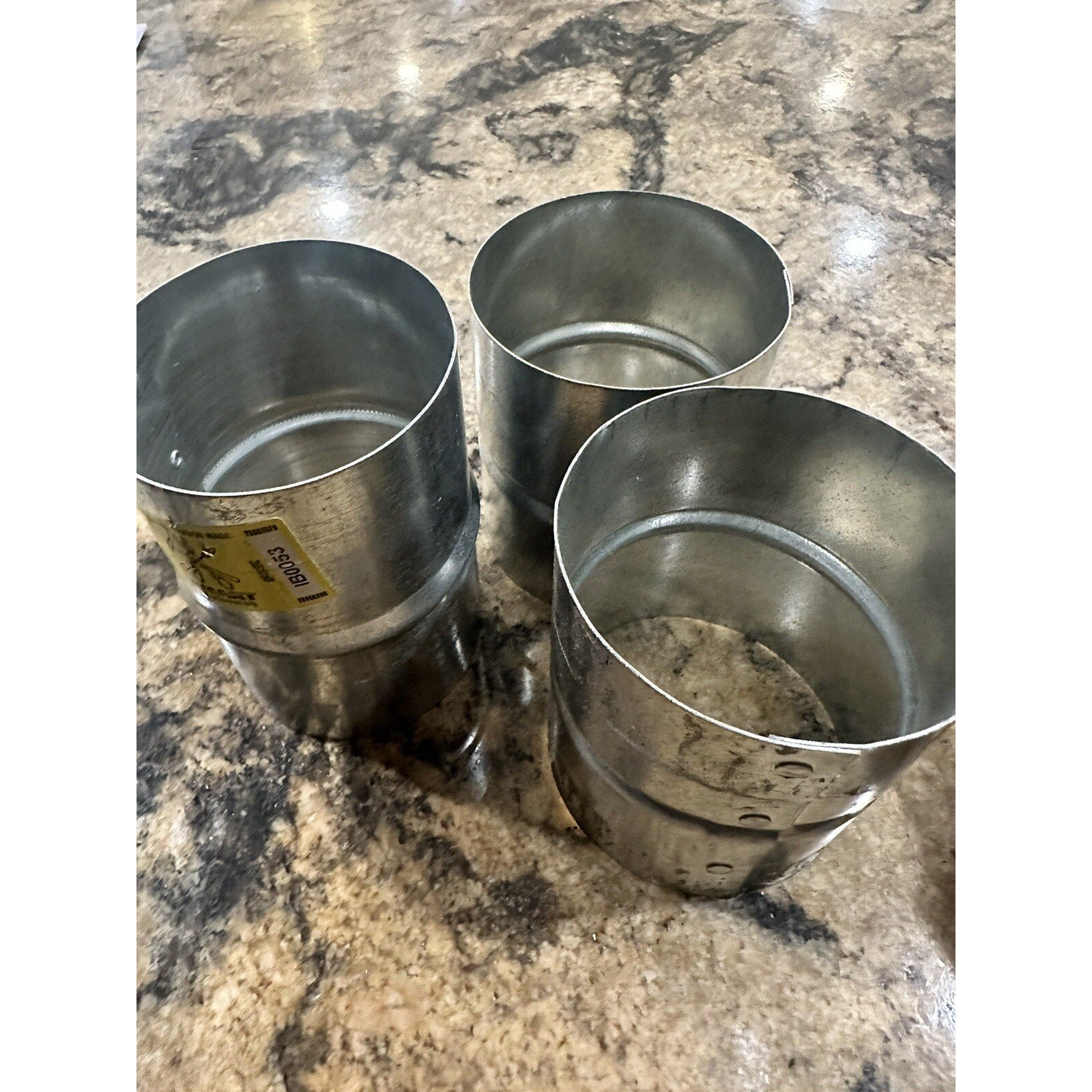 Set of 3, 3 In. Galvanized Coupler