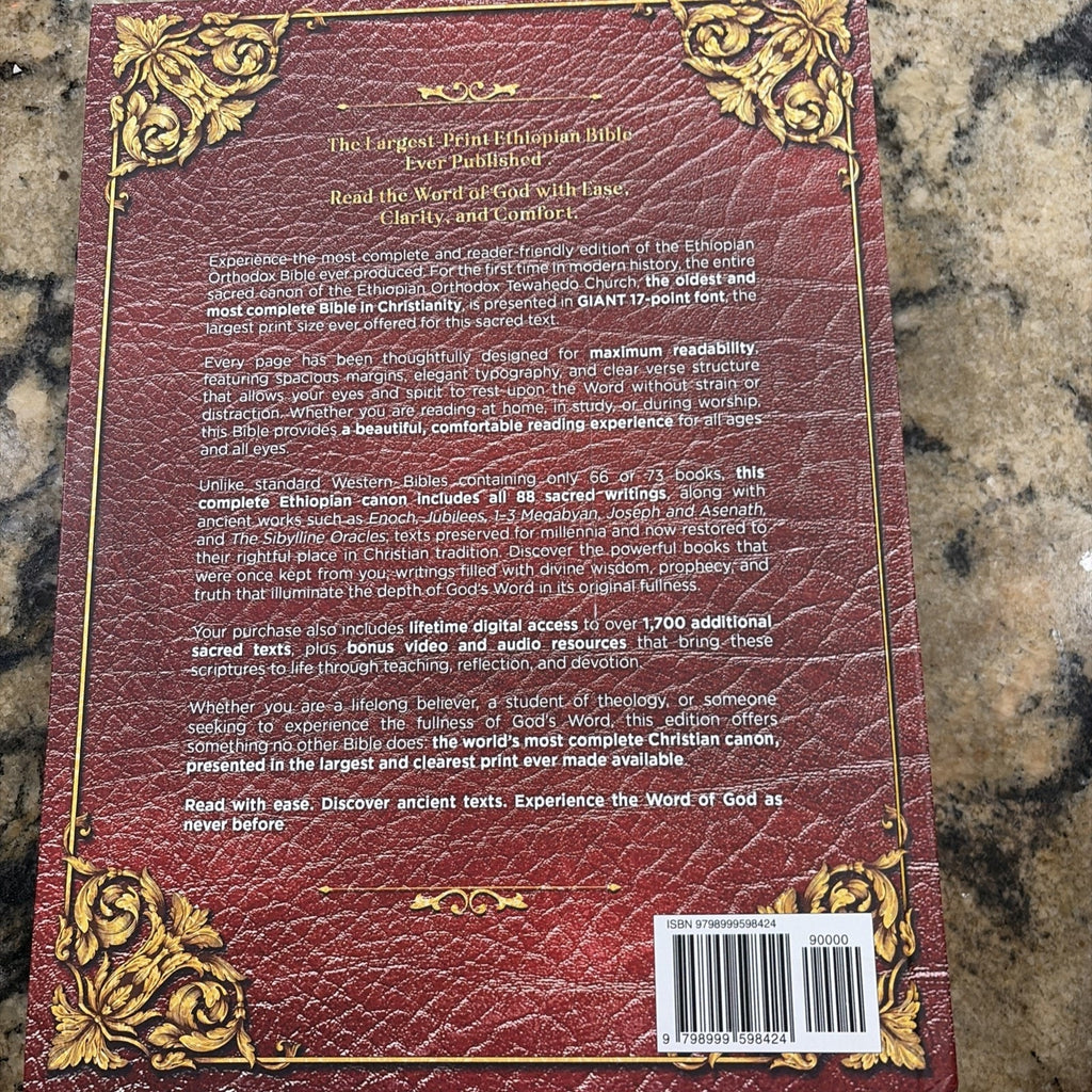 The Complete Illustrated Ethiopian Bible in English Extra Large Print