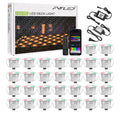 RGB+IC Recessed Led Deck Lights, Φ1.22" 30 Pack LED Deck Lights Kit, Smart Deck