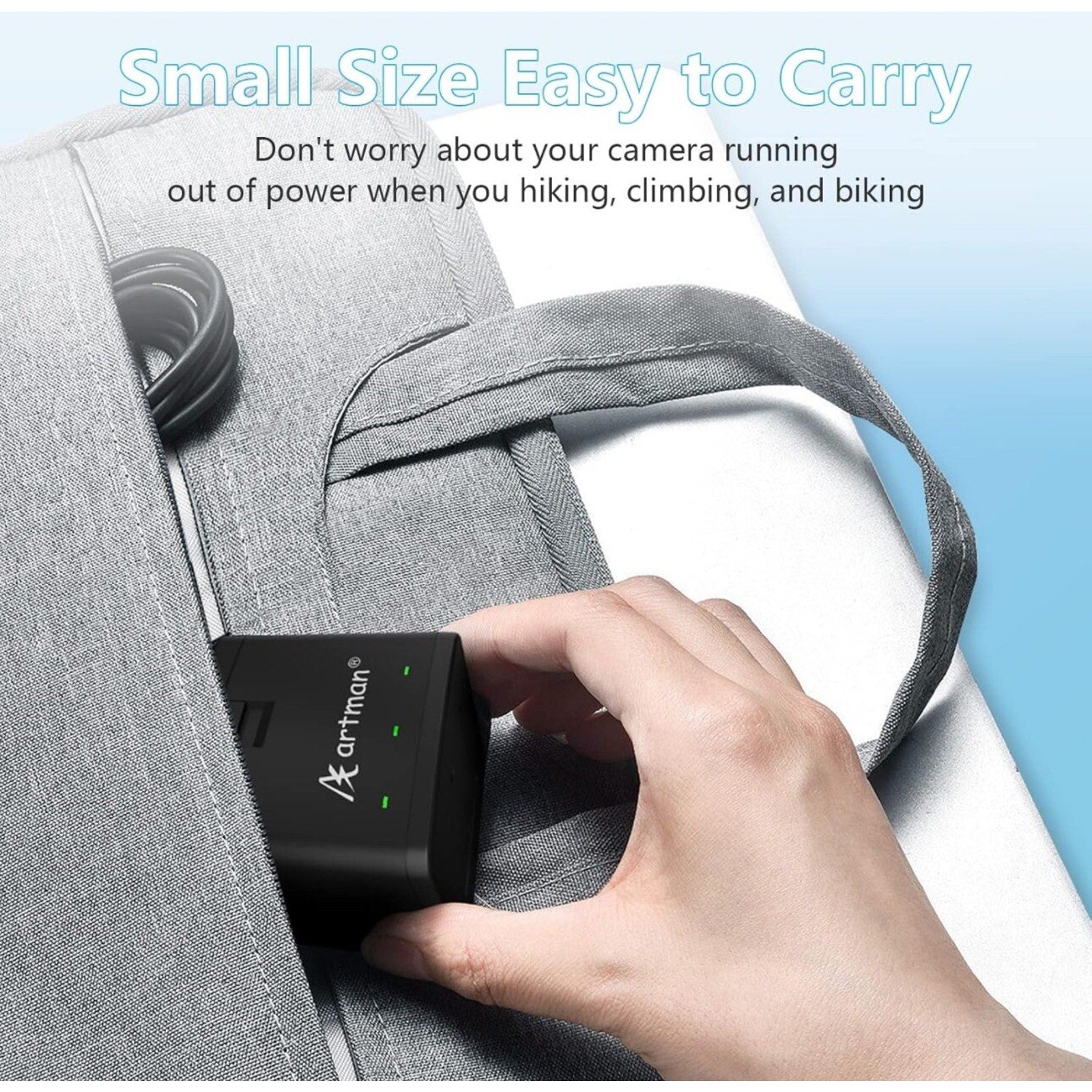 Artman Battery 1500mAh(3xPack) and 3-Channel LED USB Storage Charger
