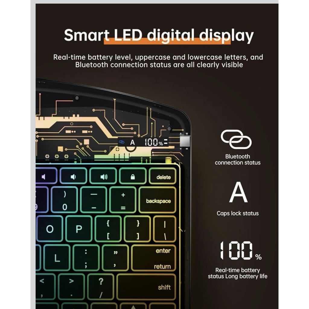Transparent Keyboard Case for iPad Pro 13" (M5/M4, 2025/2024) Wireless Keyboard