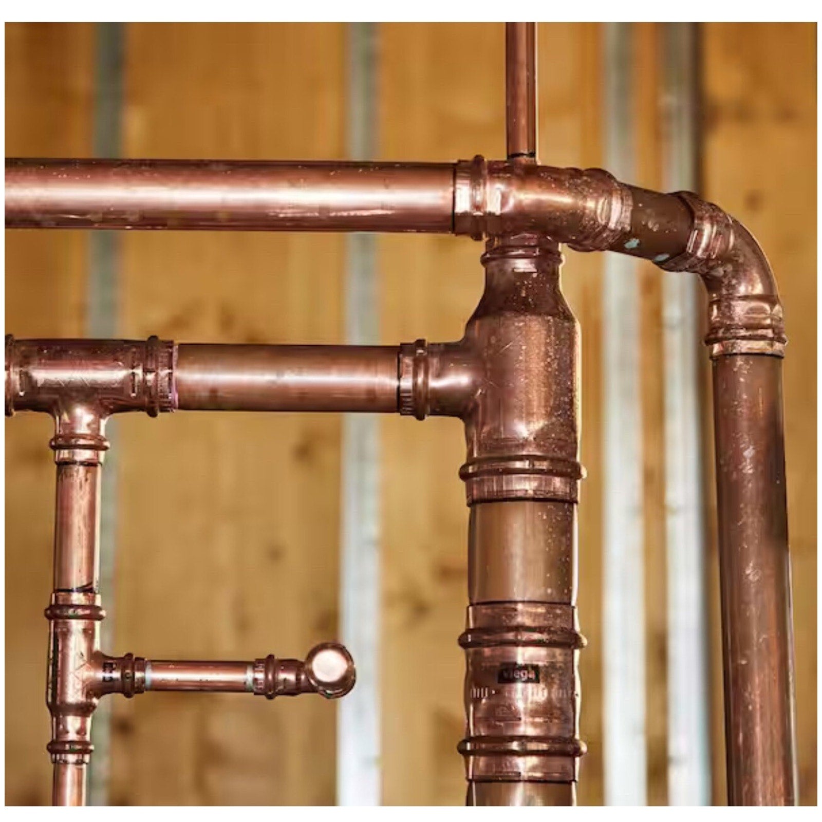 Viega ProPress 1 in. x 3/4 in. x 1 in. Press Copper Reducing Tee Part #77355